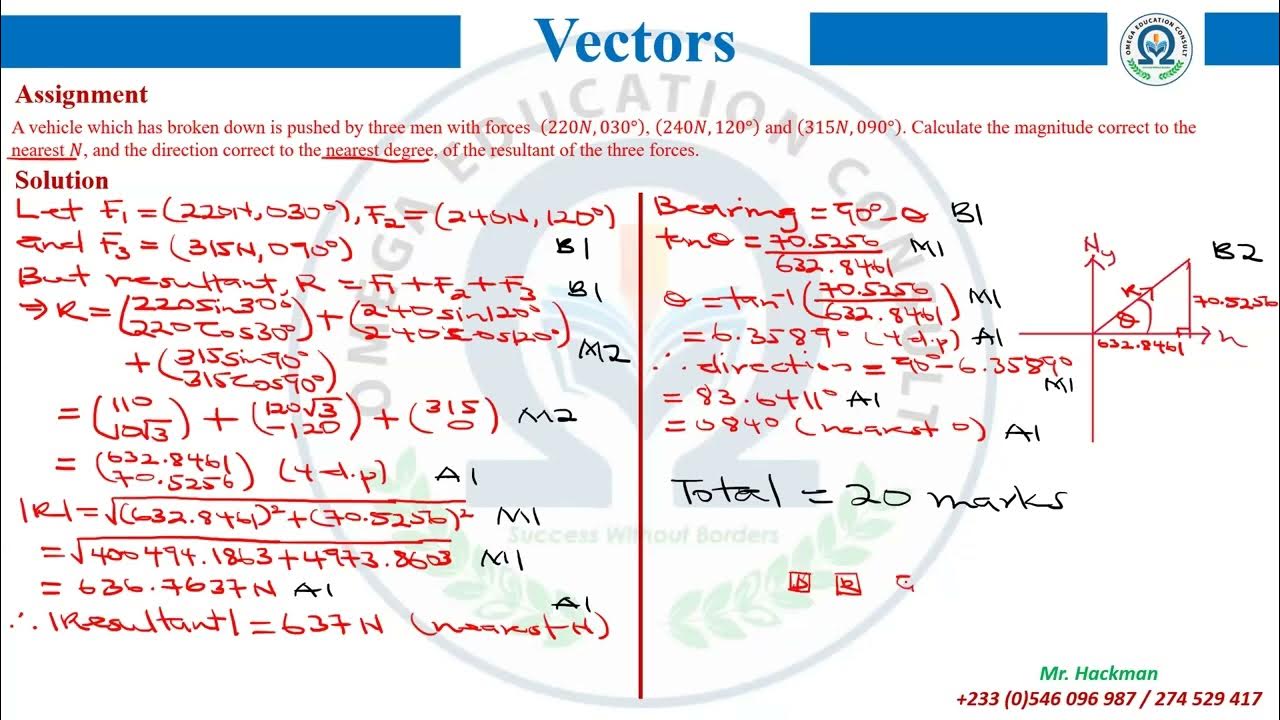 VECTORS: Solution to Lesson 3 assignment - YouTube