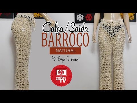 calça pantalona de croche