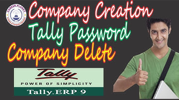 Tally ERP 9-Company Creation, Alteration, Tally Password, Delete Company in Hindi Day-3