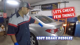 Diagnosing soft brake peddle on Acura TSX, Bad Master CYLINDER screenshot 4