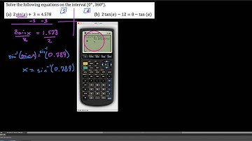 Alg3 , 6.5.5 , Solving trig equations using a calculator