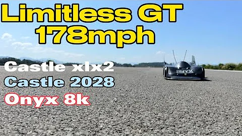Arrma Limitless gt 2028 1700kv first run 178mph