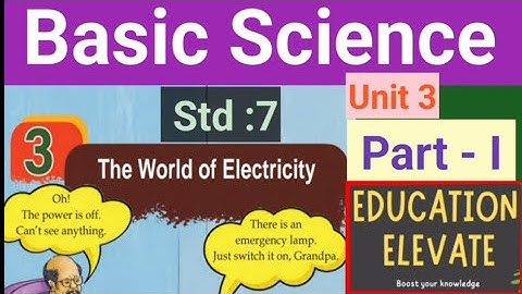 Class 7 | Basic Science | Unit 3 | The World of Electricity | Part 1