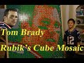 9-Year-Old Boy Uses 999 Rubik’s Cubes to Create a Portrait of Tom Brady