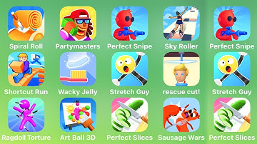 Spiral Roll, Partymasters, Perfect Snipe, Sky Roller, Shortcut Run, Wacky Jelly, Stretch Guy