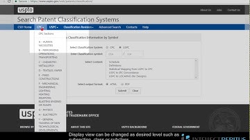 US Patent Classification (USPC) Basic Tutorial