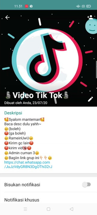 Link grup WA video tik tok
