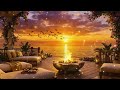 Relaxing Piano by the Ocean with Warm Fireplace 🔥 Peaceful Night Ambience for Deep Sleep