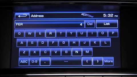 How to operate the navigation in the 2012 Jaguar XJ