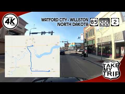 Watford City to Williston - a 4K drive across the North Dakota plains on US 85, ND 200, US 2