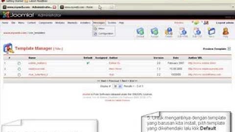 Desain Website Joomla : 6 Menginstall Site Template