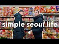 Homebody couples simple day in seoul  grocery shopping cooking  baking cozy chatty vlog 