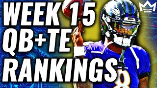 Top 20 Quarterback and Tight End Rankings & Tiers | Week 15 Fantasy Football 2023