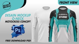 Mockup Jersey Motocross | Tiff-Photoshop | Front View | Free Download