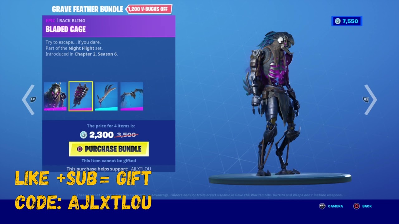 How To Get Grave Feather Skin In Fortnite! Unlock Grave Feather Skin Free Grave Feather Bundle!