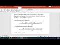 Excel: Iterative Methods for Systems of Linear Equations, Jacobi Method, Gauss-Seidel Method