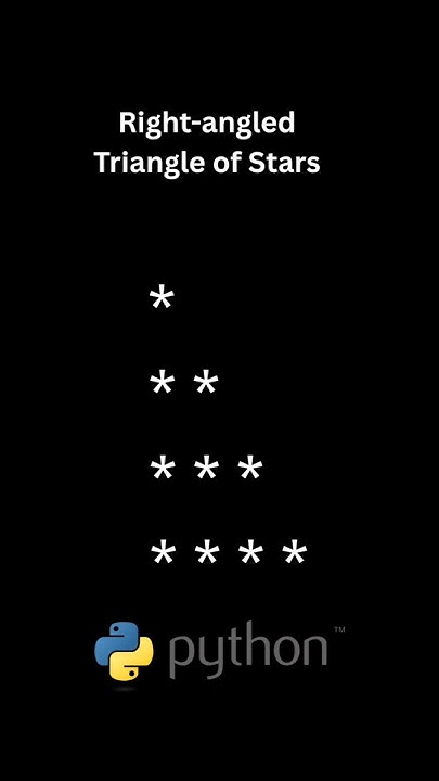 Right Angled Triangle of Stars Pattern in python #python #coding # ...