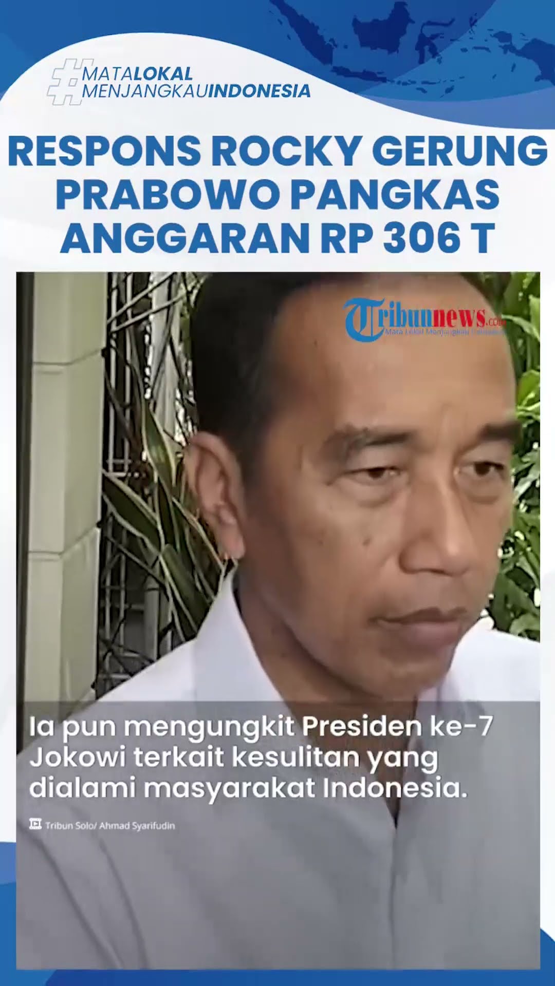 Rocky Gerung Sebut Prabowo Pangkas Anggaran Rp 306 T akibat Rencana Ugal-ugalan Jokowi