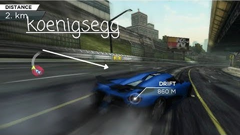 Need for speed most wanted mobile gameplay Koenigsegg agera drifting 3km straight