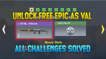 ALL MISSIONS SOLVED HOW TO UNLOCK GET FREE AS VAL POLINATOR IN MONSTOR SHOTTY CHALLENGE CODM S8