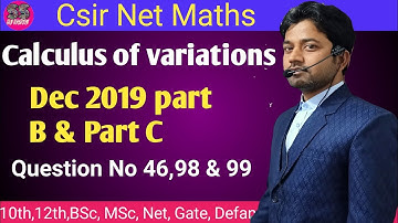 #55 | Csir Net Maths Calculus Of Variations | Dec 2019 | Net | Gate | IIt Jam | Nbhm | MSc | 2021 |