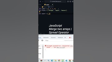 Merging Two Arrays Using Spread Operator | JavaScript #Shorts