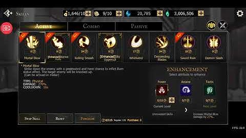 SHADOW OF DEATH ( Opening character ) skills level 1 to level 80 )