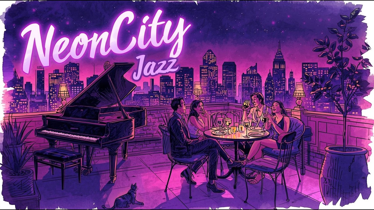 🌆 Piano Jazz in Neon City | Late Night Urban Grooves by Purple