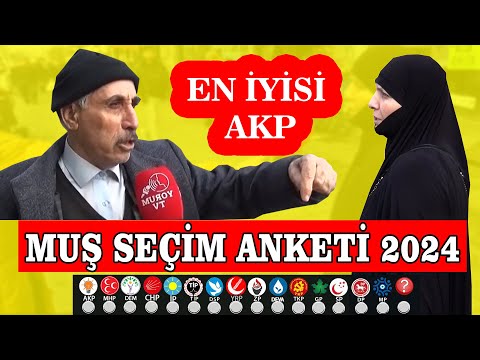 MUŞ SAYAÇLI SEÇİM ANKETİ 2024 - Muş Sokak Röportajı