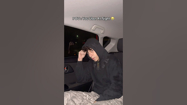 POV: You Uber At Night😭