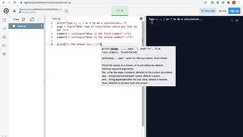 How to make a calculator programme using Python coding!
