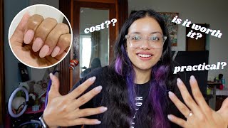Trying Gel Nail Extensions For The First Time | One-Month Use Review + asmr