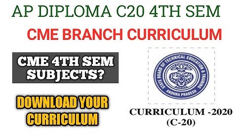 AP DIPLOMA C20 4TH SEM CME BRANCH CURRICULUM| IMPORTANT SUBJECTS IN CME| C++| COMPUTER NETWORKS