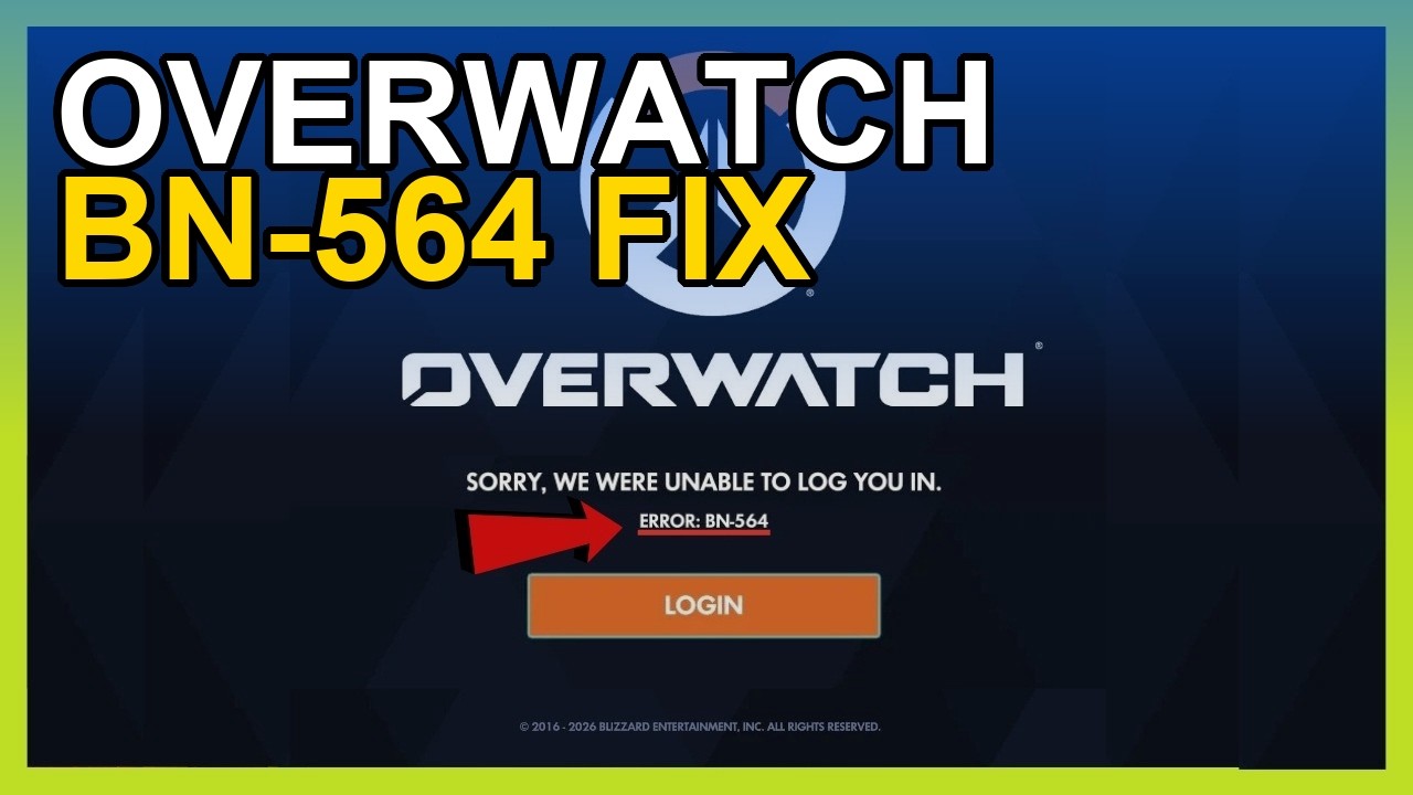 Can't Log Into Overwatch? Fix! BN-564