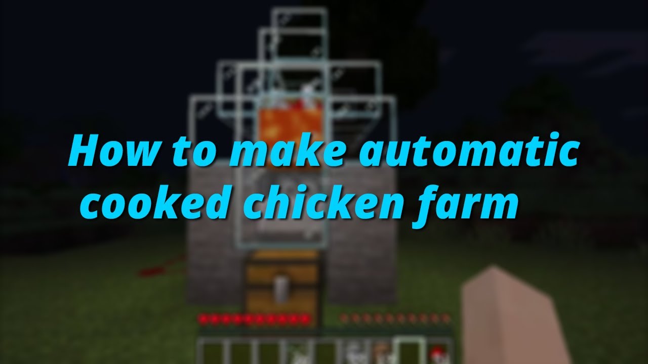 How to make automatic cooked chicken farm || Minecraft PE + Java 100000 ...