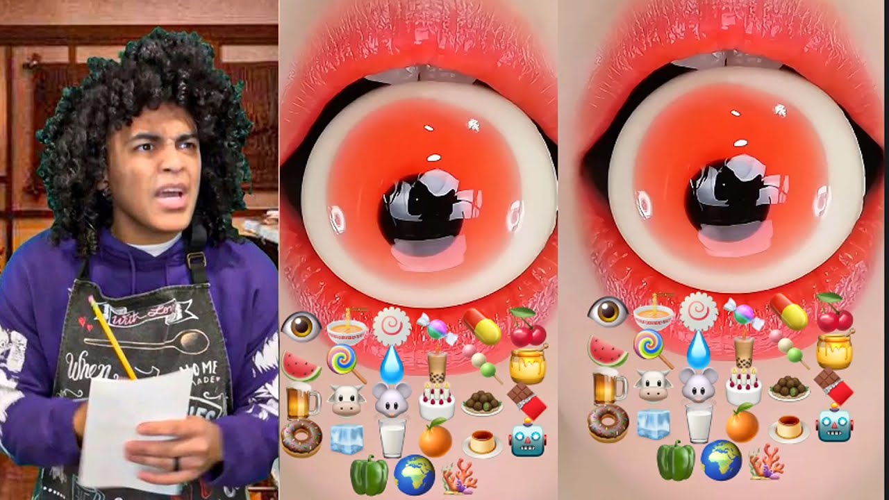 👄 2 HOUR | | Mark Adams POV TikTok ASMR Emoji Food Challenge Mukbang Eating Sound