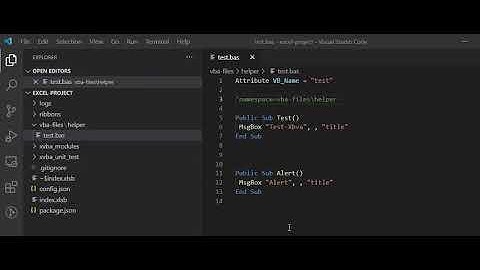 Excel VBA Project in VSCode with XVBA Extension - Import VBA From Excel and Put File in Sub-folders