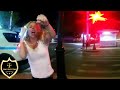 She Shadow Boxed While Approaching a Cop