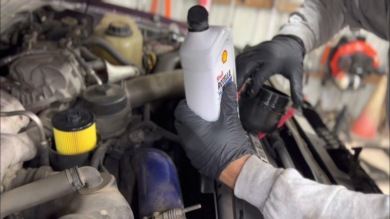 DIY 6.4 Powerstroke Oil Change - 2009 Ford F550 - YouTube