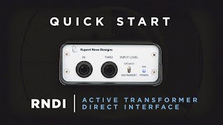 Quick Start : RND RNDI Active Transformer Direct Interface【日本語字幕】