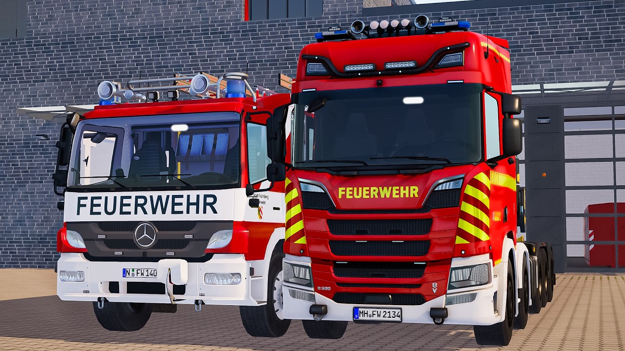 Emergency Call 112 – Nürnberg Swap Body Vehicle & Firefighter On Duty! 🚛🚒🔥 4K Ultra