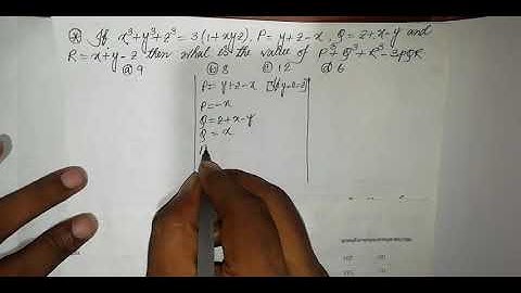 X^3+y^3+z^3=3(1+xyz), P=y+z-y, Q=z+x-y and R=x+y-z then what is the value of P^3+Q^3+R^3-3PQR