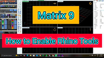 How to enable Rhino Tools in Matrix9 | Matrix 9 Basics | Jewelry CAD | VIDHI CREATION | #caddesigner