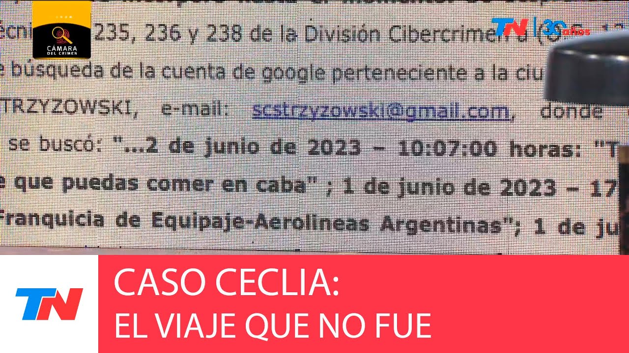 CASO CECILIA: Las búsquedas en internet antes del viaje que nunca fue