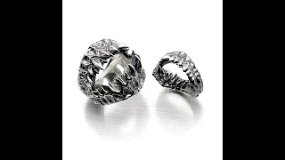 R126 And R133　Fang Silver Ring Strange Freak Designs