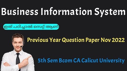 Business Information System Previous year question paper Nov 2022 5th sem Calicut University bcom ca