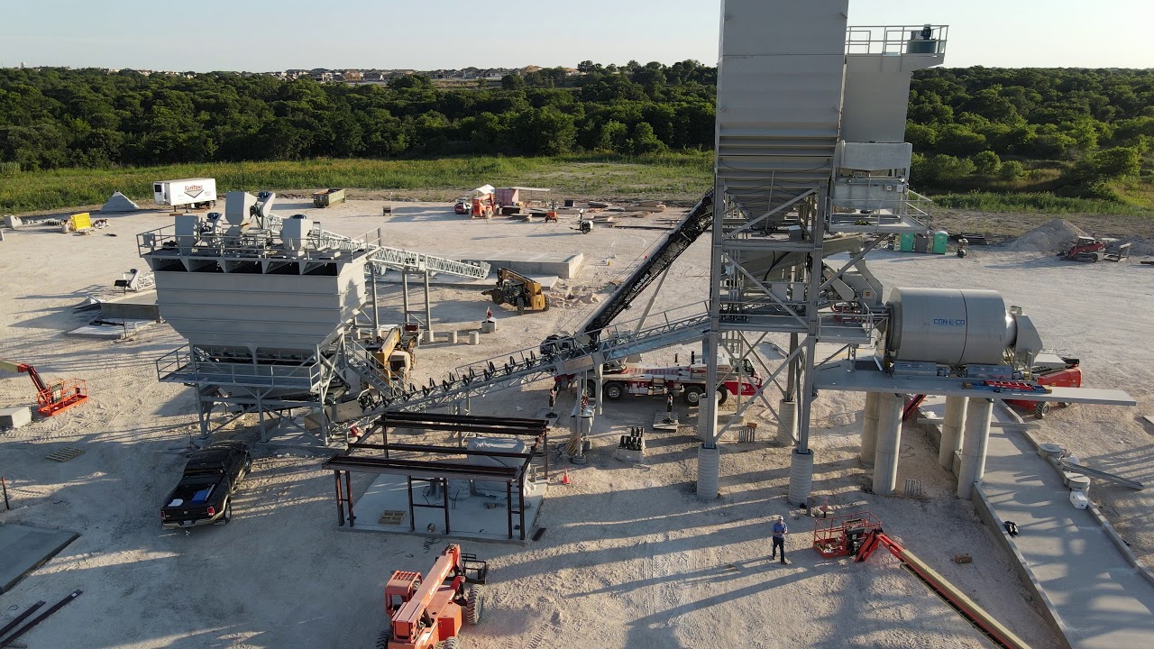 CON-E-CO SLP HRM Central Mix Concrete Batch Plant - YouTube