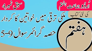 Class 7 Urdu Chapter 4 Grammar - 7th Class Urdu Chapter 4 Hisa Grammar - Urdu Class 7 Chapter 4