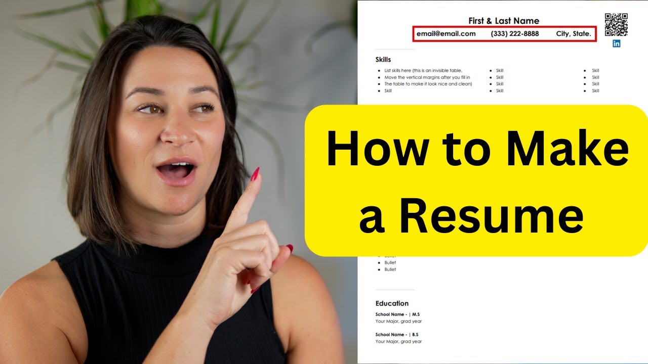 how to make a video resume youtube