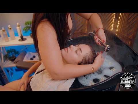 💈ASMR Lady Barber Alyona 💈No talking head massage with hair washing